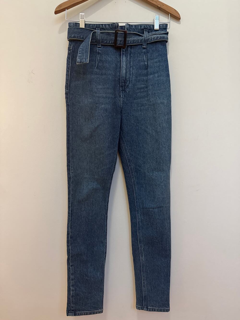 Reformation Kayo High Rise Skinny Jeans Belted Erie Wash Size 24 Classic